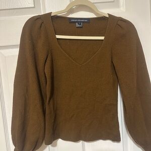 French Connection Chocolate Knit Top